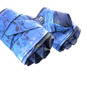 ★ Hand Wraps | Cobalt Skulls (Battle-Scarred)
