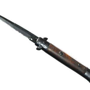 ★ Stiletto Knife | Damascus Steel (Battle-Scarred)