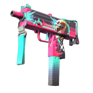 StatTrak™ MAC-10 | Neon Rider (Well-Worn)