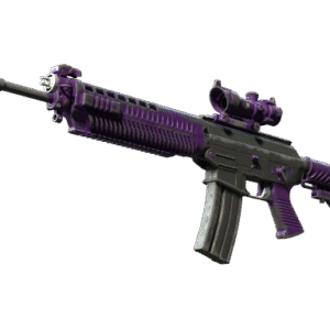 StatTrak™ SG 553 | Ultraviolet (Battle-Scarred)